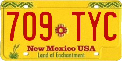NM license plate 709TYC