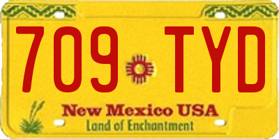 NM license plate 709TYD