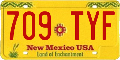 NM license plate 709TYF