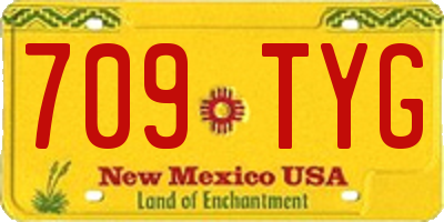 NM license plate 709TYG