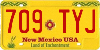 NM license plate 709TYJ