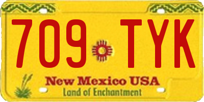 NM license plate 709TYK