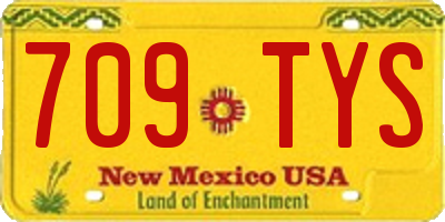 NM license plate 709TYS