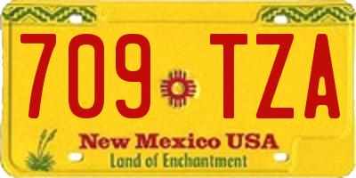 NM license plate 709TZA