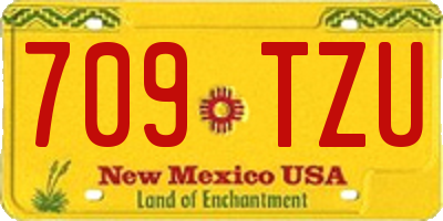 NM license plate 709TZU