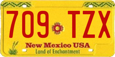 NM license plate 709TZX