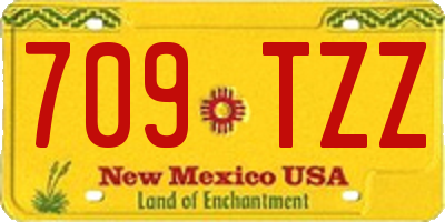 NM license plate 709TZZ