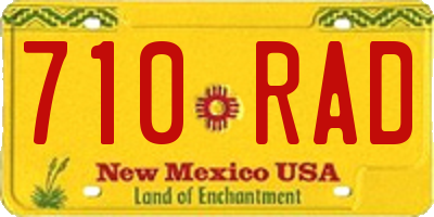 NM license plate 710RAD