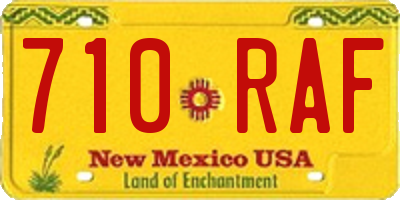 NM license plate 710RAF