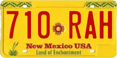 NM license plate 710RAH