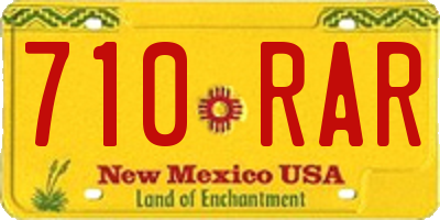 NM license plate 710RAR