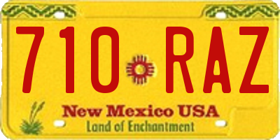 NM license plate 710RAZ