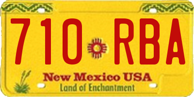 NM license plate 710RBA