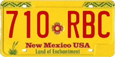 NM license plate 710RBC