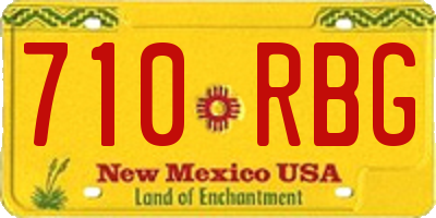 NM license plate 710RBG
