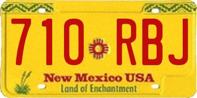 NM license plate 710RBJ