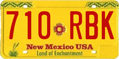 NM license plate 710RBK