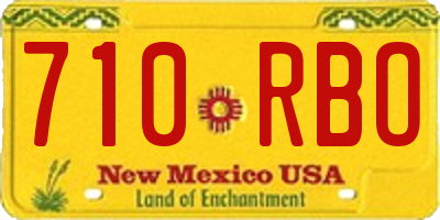 NM license plate 710RBO