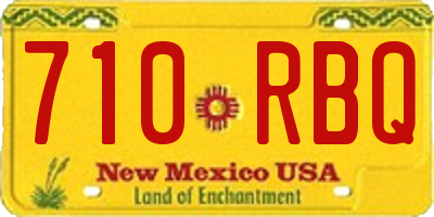 NM license plate 710RBQ