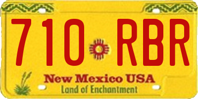 NM license plate 710RBR