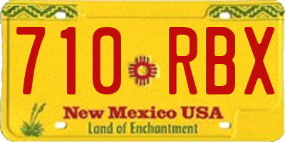 NM license plate 710RBX