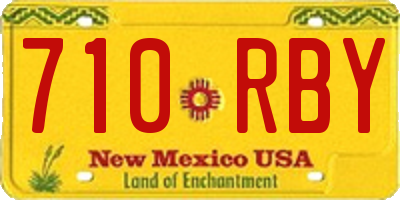 NM license plate 710RBY