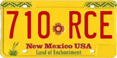NM license plate 710RCE