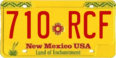NM license plate 710RCF