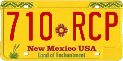 NM license plate 710RCP