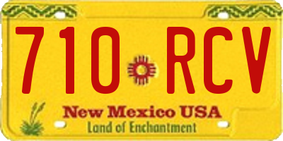 NM license plate 710RCV
