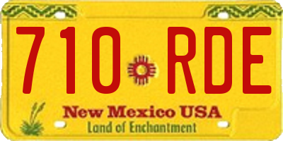 NM license plate 710RDE