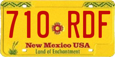NM license plate 710RDF