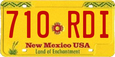 NM license plate 710RDI