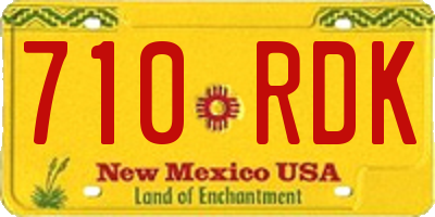 NM license plate 710RDK