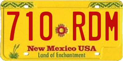 NM license plate 710RDM