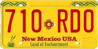 NM license plate 710RDO