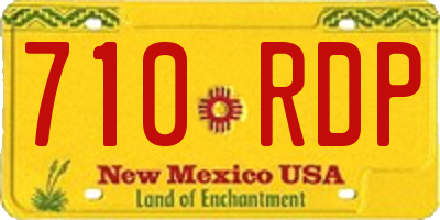 NM license plate 710RDP