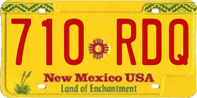 NM license plate 710RDQ