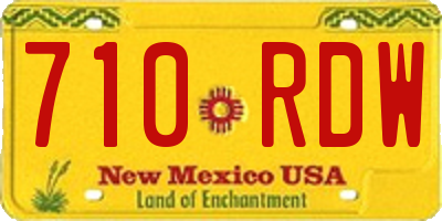 NM license plate 710RDW