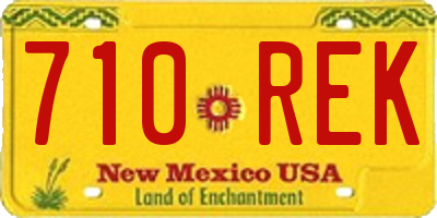 NM license plate 710REK