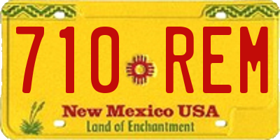 NM license plate 710REM