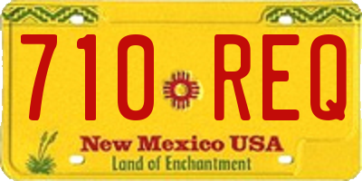 NM license plate 710REQ
