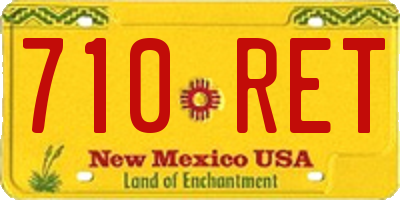 NM license plate 710RET