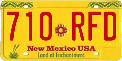 NM license plate 710RFD