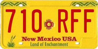 NM license plate 710RFF