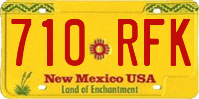 NM license plate 710RFK