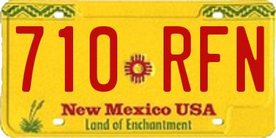 NM license plate 710RFN