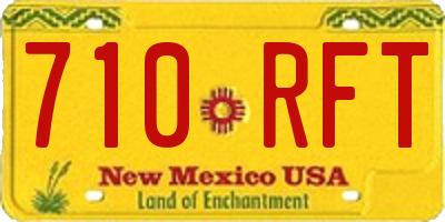 NM license plate 710RFT