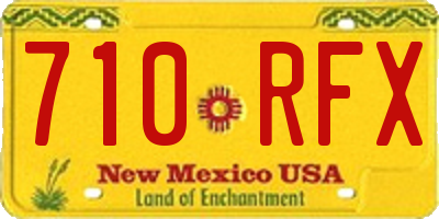 NM license plate 710RFX