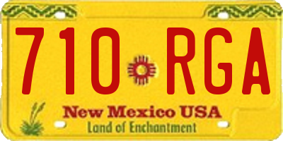 NM license plate 710RGA
